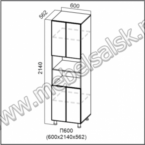 П600 2140 Пенал Кухня Прованс